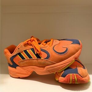Adidas Vibrant Orange and Navy Sneakers